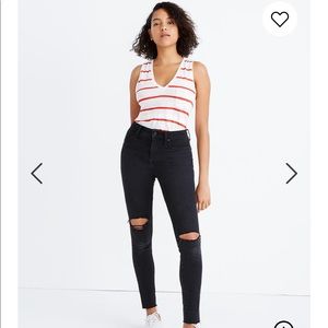 Madewell Curvy High-Rise Skinny Jeans in Black Sea